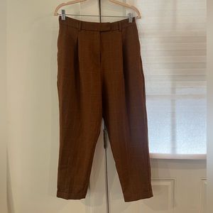 Plaid Ankle Trousers